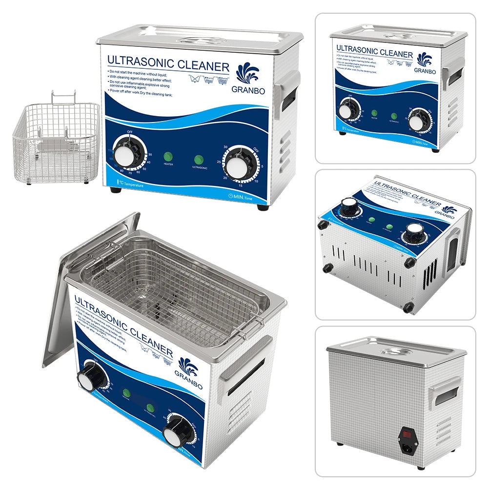 Granbo Ultrasonic Cleaner 3.2L Ultrasound Cleaning Bath 180W Laboratory Ultrasonic Tank Bicycle Chains Cleaning Machine