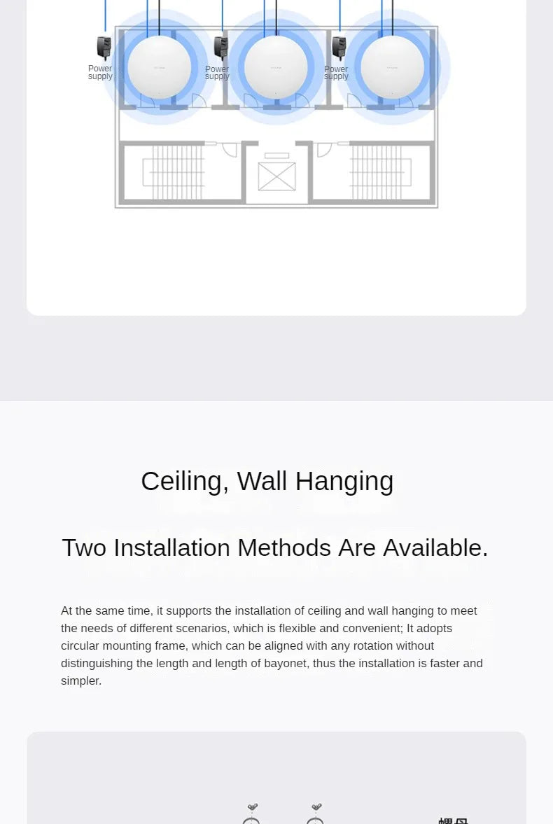 TP-Link AX3000 Wi-Fi6 MESH Router Celling AP Access Point Wireless PoE AP Dual Band 5GHz High-Power Wifi Repeater Hotspot