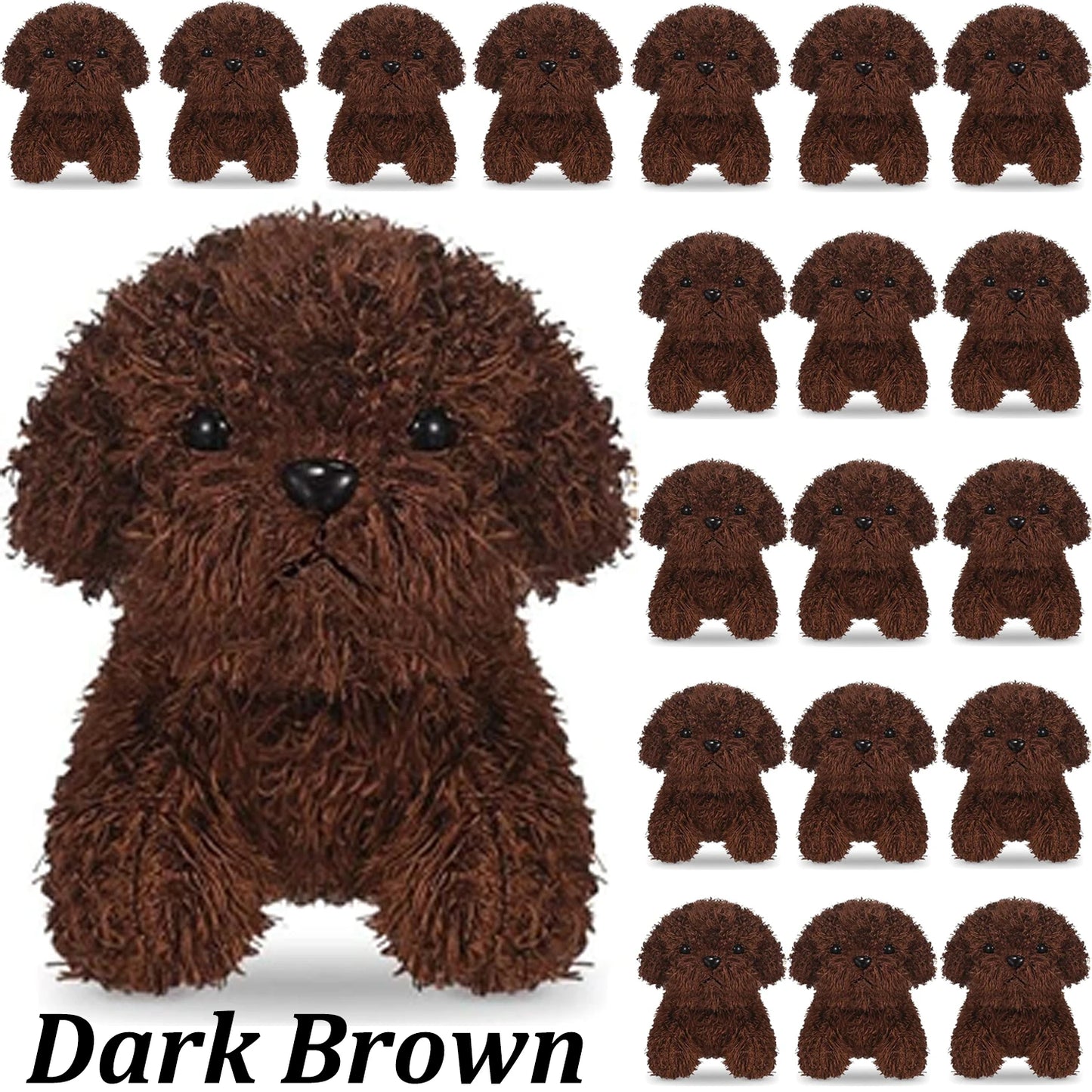 12-24PCS Teddy Dog Plush Toys Stuffed Puppy Dogs Soft Poodle Doll Animal Pet Toy for Adopt a Puppy Party Favors Birthday Gfits