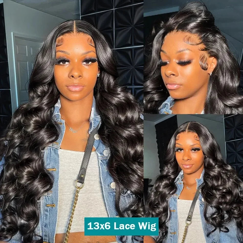 Body Wave 13x4 Lace Front Wigs Human Hair 13x6 Transparent Lace Frontal Wigs Human Hair PrePlucked 4x4 Lace Wigs For Women Bling