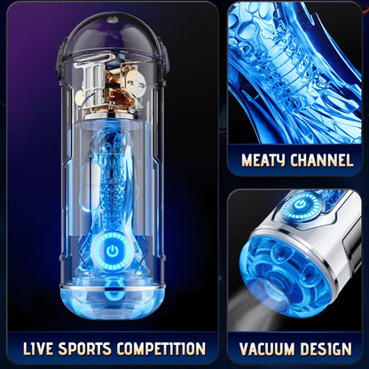 Sex Toys Male Masturbator Cup with Suction Mount Heating Rod Vaginal Penetration Pocket Pussy Masturbator Toy Adults Goods