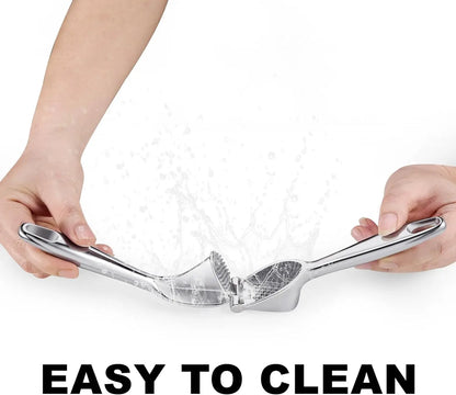 1pcs Garlic Press Easy to Squeeze and Clean with Soft Easy Squeeze Ergonomic Handle  Zinc Alloy Garlic Mincer & Crusher