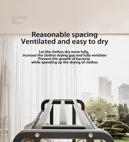 Movable Coat Rack With Universal Wheels Multifunctional Double-deck Simple Clothes Hanger Floor-Standing Bedroom Wardrobe