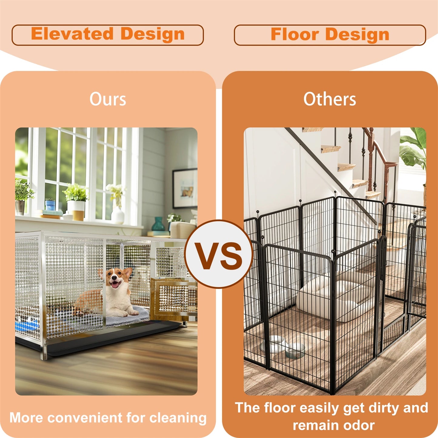 BingoPaw Stainless Steel Chicken Coop for Backyard and Farm Poultry Cage Hen House with Cover and Feeding Door