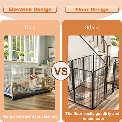 BingoPaw Stainless Steel Chicken Coop for Backyard and Farm Poultry Cage Hen House with Cover and Feeding Door