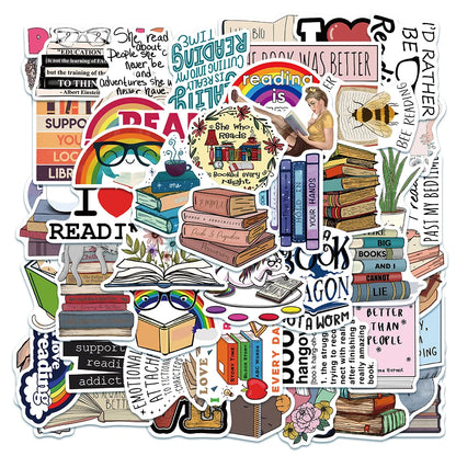 50PCS Smutty Dark Romance Bookish Spice Reader Girl Cartoon Booktok Sticker Aesthetic Car Kindle Ipad Phone Laptop Diary Sticker