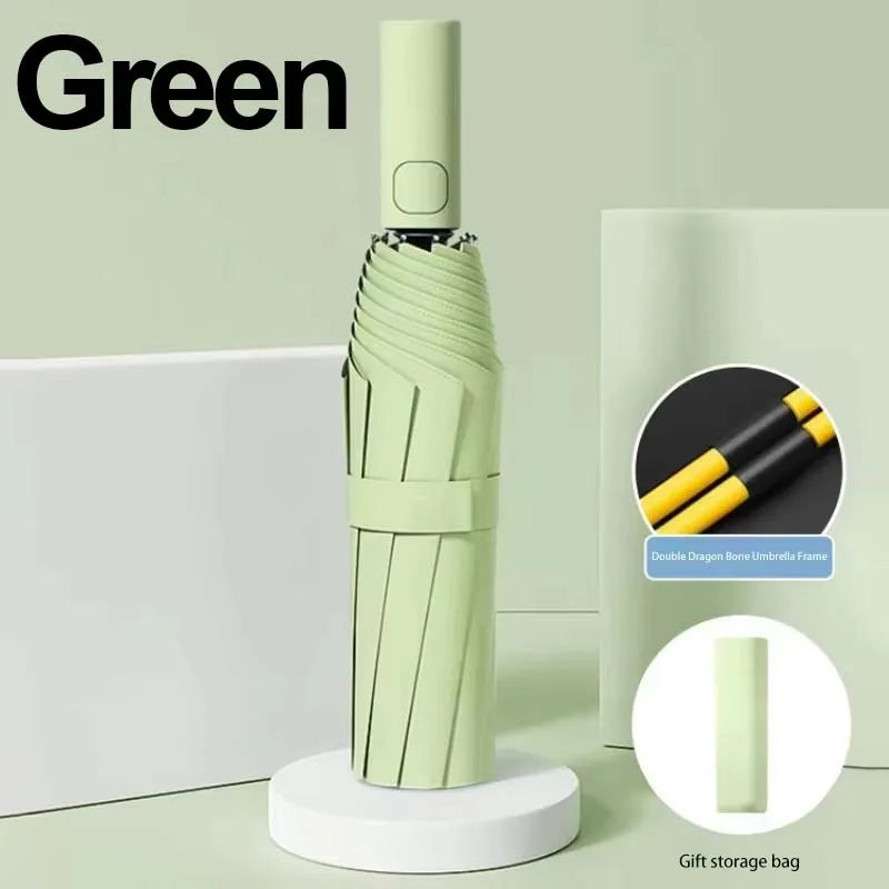 DIXSG 24 Bone Fully Automatic Double Bone Folding Umbrella For Sun UV Protection Rain Resistance And Strong Wind Resistance