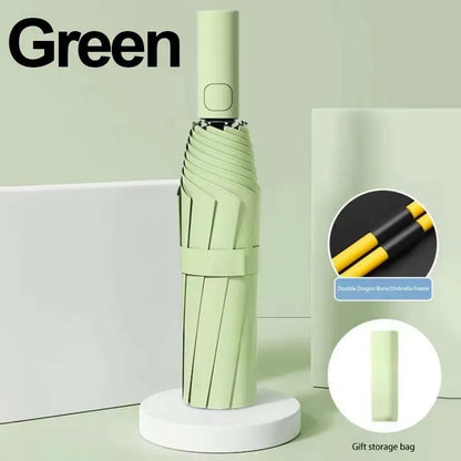DIXSG 24 Bone Fully Automatic Double Bone Folding Umbrella For Sun UV Protection Rain Resistance And Strong Wind Resistance