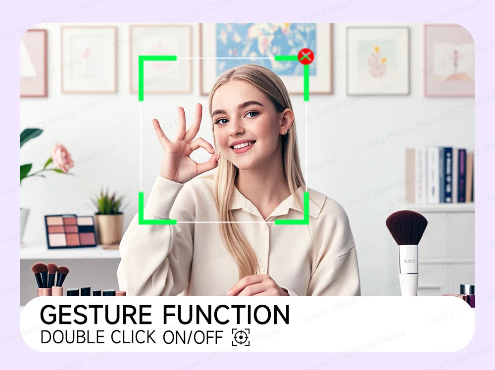 C22 AI Face Tracking Handheld Gimbal Stabiliser 360° Rotation Shoot Selfie Stick Tripod for Mobile Phone, 1/4'' Screw for Camera