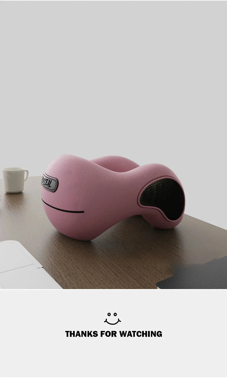 Multifunction U-Shaped Sponge Core Neck Pillow Slow Rebound Soft Travel Pillow For Sleeping Cervical Health Massage Nap Pillows