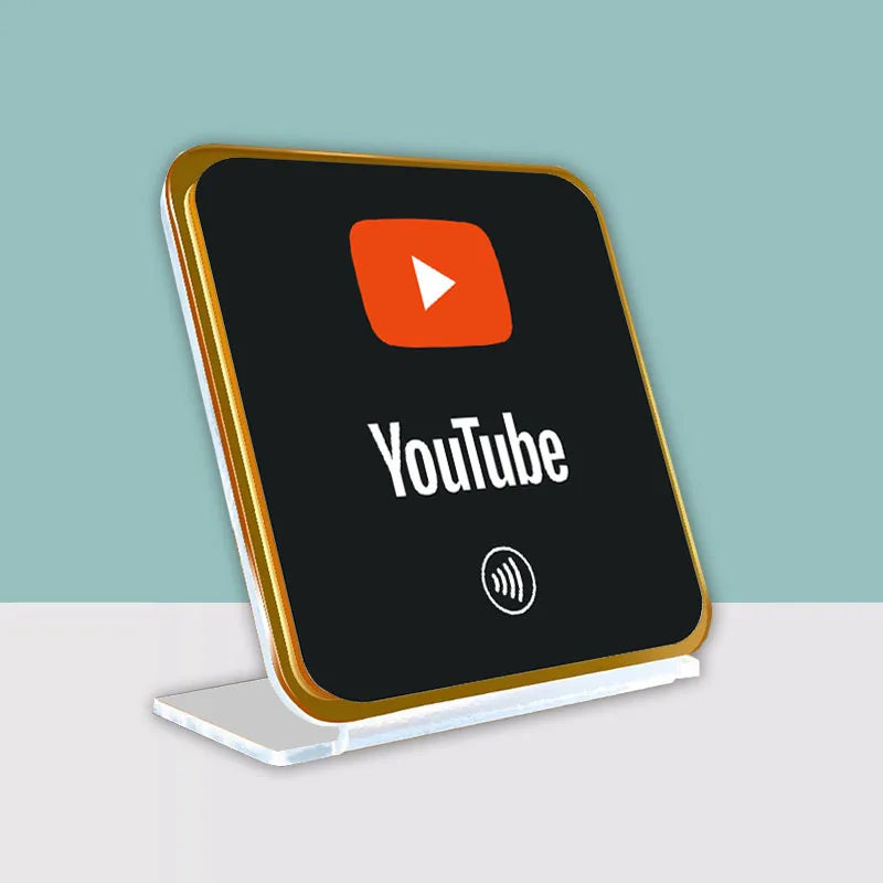 NFC Dual Chips Acrylic Restaurant Table Display Stand for Google+Instagram Google+Facebook Social Media