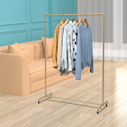 Movable Clothes Rack Universal Wheels Coat Rack Floor Clothes Hanger Bedroom Garment Rack Metal Clothing Rack Wardrobe Furniture