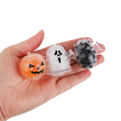 5/10/20Pcs Halloween Squeeze Ball Pumpkin Ghost Fidget Toy Kids Halloween Birthday Party Favors Trick or Treat Goodie Bag Filler