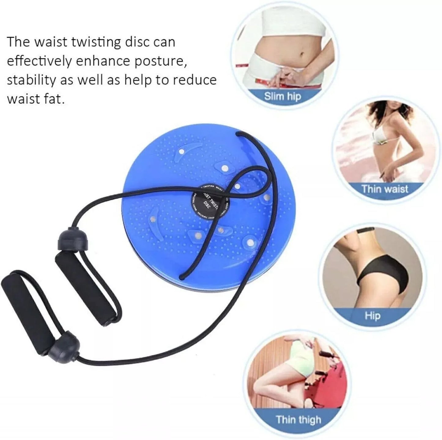 Body Shaping Waist Twisting Disc Balance Board Waist Whisper Exerciser with Rope