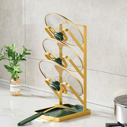 3 Saucepan Pot Pan Storage Rack Holder Kitchen Cupboard Organiser Stand Shelf UK