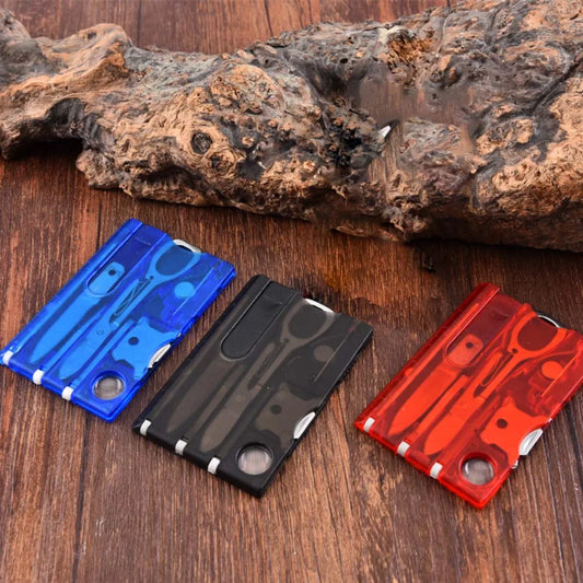 Camping Multifunctional Swiss Army Knife Card Combination Multi-purpose Survival Tool Beauty Suit Tool Card