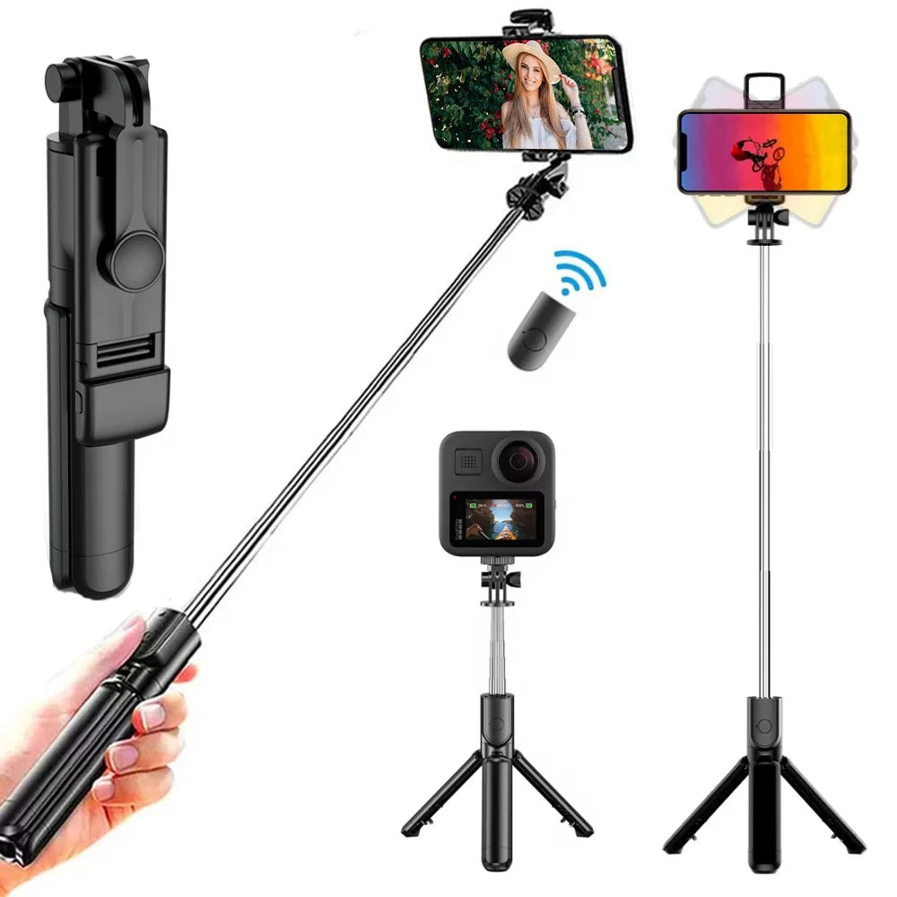 FGCLSY Selfie Stick Tripod with light Extendable Wireless Bluetooth Remote Portable Smartphone Stand Mount For iOS Android Phone