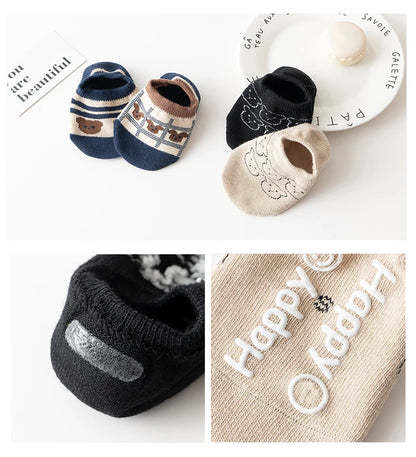 Spring Anti Slip Baby Socks Toddler Kids Floor Socks with Rubber Soles Autumn Newborn Baby Boy Girl Cartoon Cute Ball Warm Socks