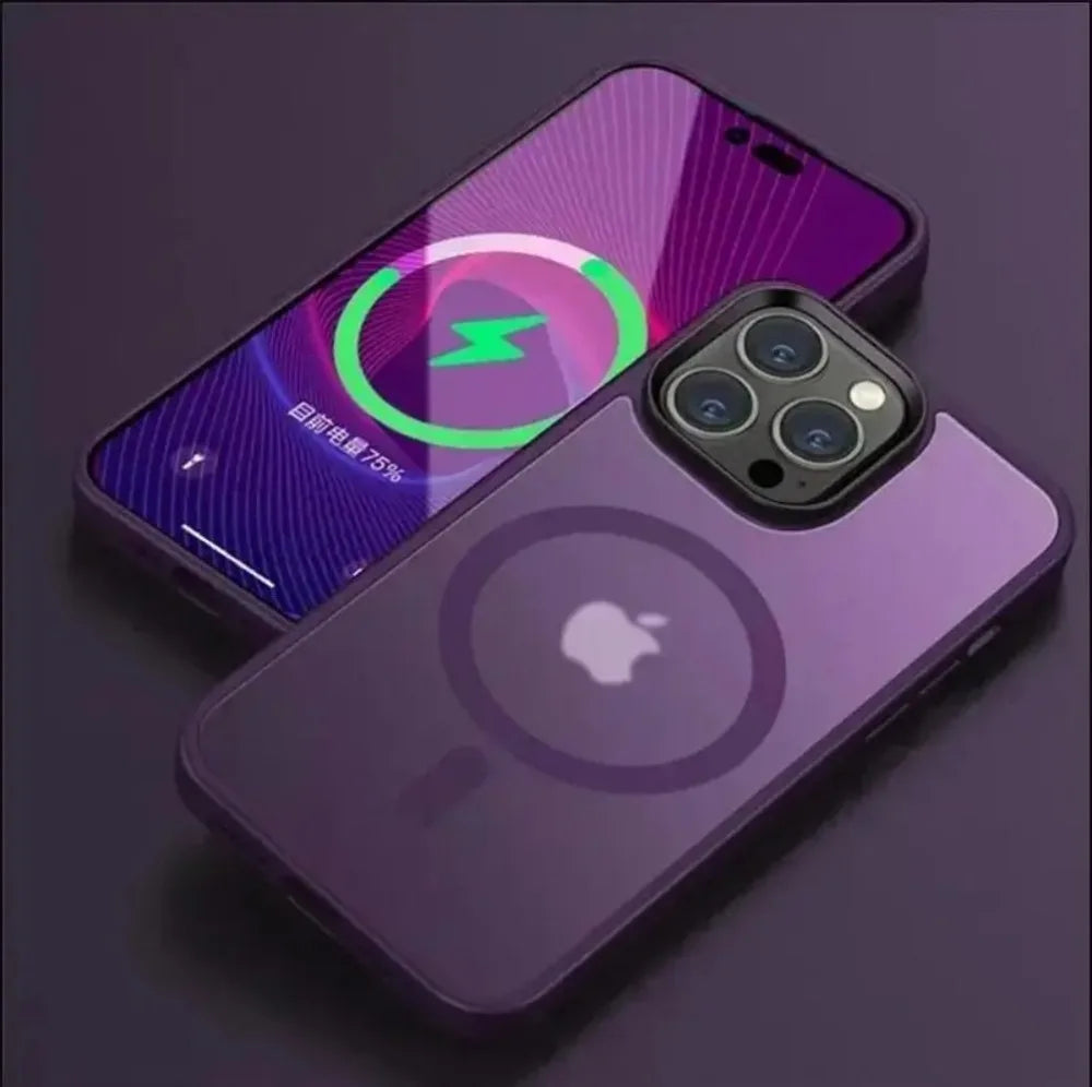 Translucent Frosted Matte Magnetic Phone Case For iPhone 17 16 15 14 Plus 13 12 Pro Max Case For Magsafe Wireless Charging Cover
