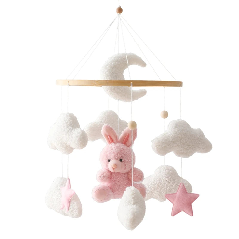 Baby Crib Mobile Bed Bell Toys Musical Rattle Educational Toys Bed Bell Newborn Mobile Bed Bell Bracket Baby Hanging Toys Holder