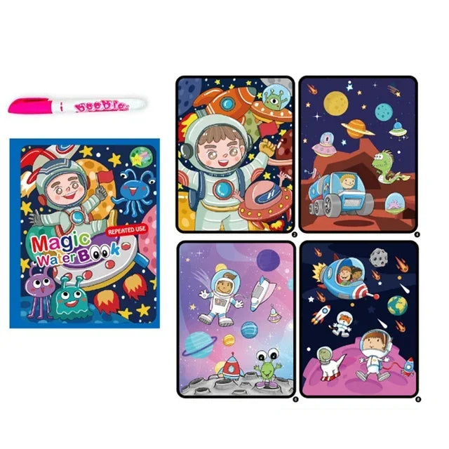 Drawing Coloring Books for Kids Magic Water Book with Pen 2 To 4 Years Old Children Learning  Education Toy Baby Montessori Toys