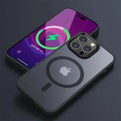 Translucent Frosted Matte Magnetic Phone Case For iPhone 17 16 15 14 Plus 13 12 Pro Max Case For Magsafe Wireless Charging Cover