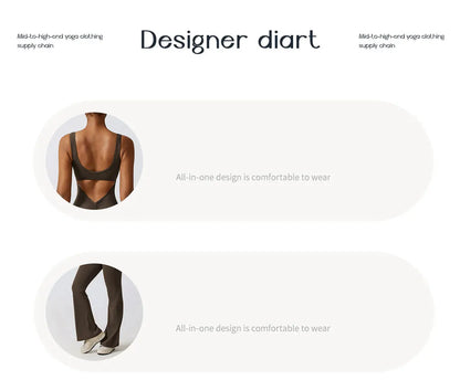 Women's Sexy Yoga Jumpsuit - One Piece Workout Tracksuit with Push Up Support