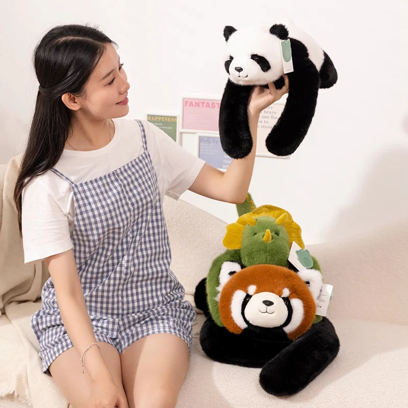 65cm Kawaii High Quality Forest Animal Plush Doll Pillow Soft Long-arm Raccoon Dinosaur Sloth Panda Koala Plush Toy Home Decor
