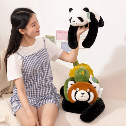 65cm Kawaii High Quality Forest Animal Plush Doll Pillow Soft Long-arm Raccoon Dinosaur Sloth Panda Koala Plush Toy Home Decor