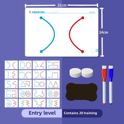 Hand-Brain Coordination Action Practice Development Set Used for Overall Brain Balance Attention Improvement Tool