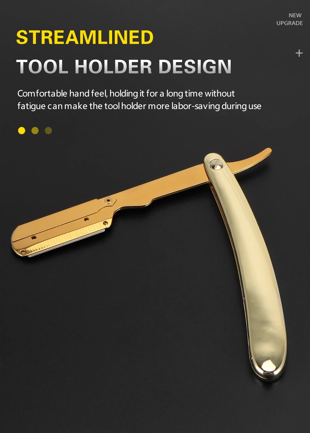 Professional Barber Razor Folding Shaving Knife Manual Beard Beard Cut Razors Holder For (No Shaving Blade) Salon Removal Tools