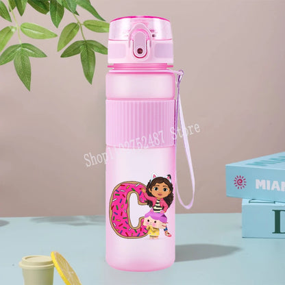 Gabby Dollhouses Cute Water Bottles 550ml Girls Kawaii Cup Kids School Outdoor Sport Flasks Women Office Home Plastics Mug Gift