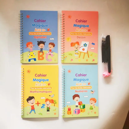 Kids Reusable Practice Copybook Handwiriting Workbook-Reusable Writing Practice Book Educational Toys for Boys Girls Gift
