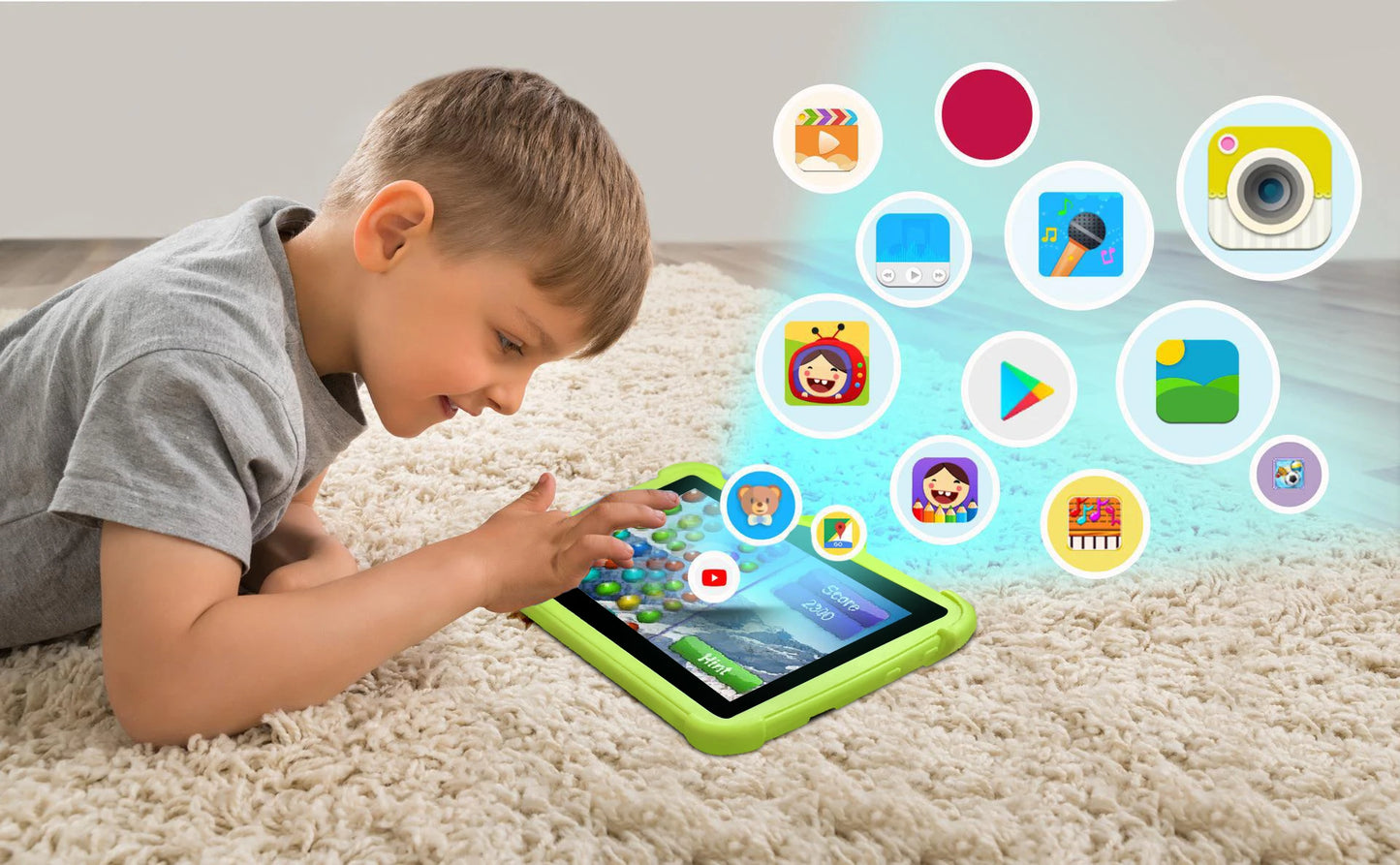 2024 New 5G WiFi 7 Inch Google Tablet For Children Learning Education Kids Tablets Quad Core 4GB RAM 64GB ROM Dual BOW Cameras