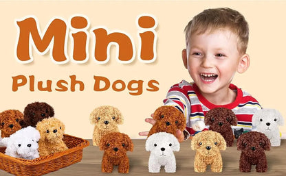 12-24PCS Teddy Dog Plush Toys Stuffed Puppy Dogs Soft Poodle Doll Animal Pet Toy for Adopt a Puppy Party Favors Birthday Gfits