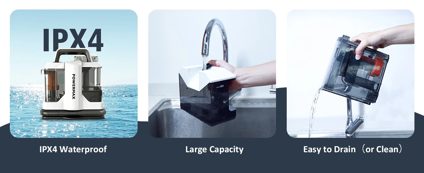 MAMNV W05 Handheld Carpet Cleaner 750W Fabric Washing Machine Pro Multifunctional Portable Mite Remover Sofa Carpet Wet Cleaner