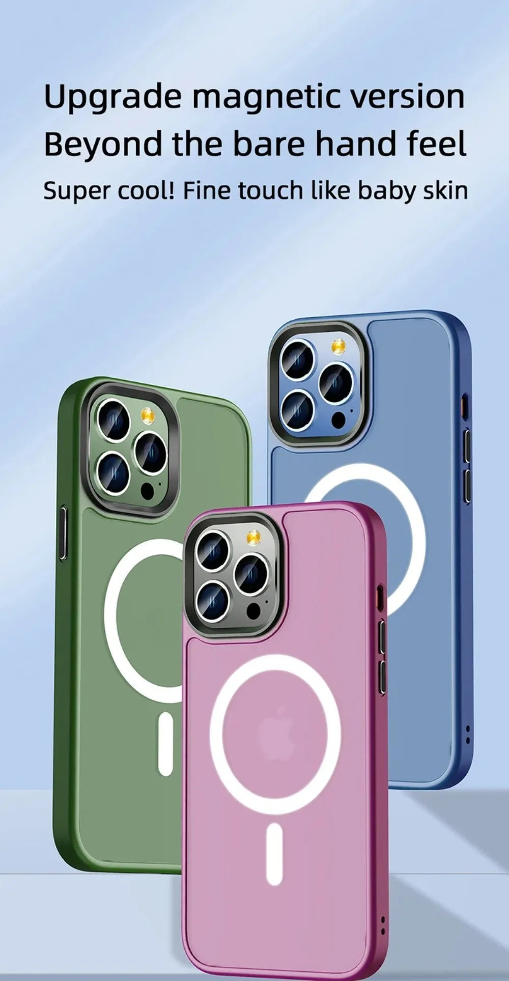 Translucent Frosted Matte Magnetic Phone Case For iPhone 17 16 15 14 Plus 13 12 Pro Max Case For Magsafe Wireless Charging Cover