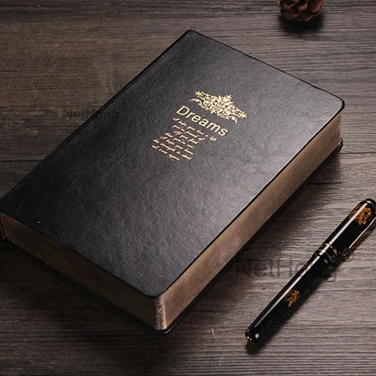 Classic A5 Notebook Hardback Cover & Ribbon Marker School Notebook~