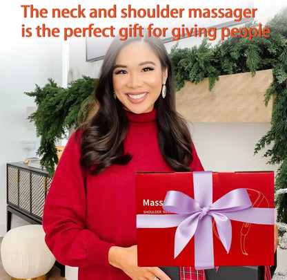 20W Beige Neck And Shoulder Massager Wireless Shoulder And Back Kneading Massage Shawl Trapezius Neck Cervical Masajeador