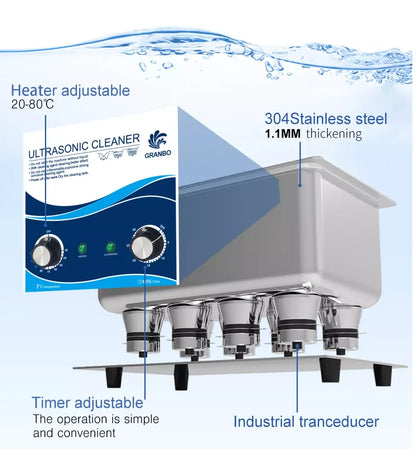 Granbo Ultrasonic Cleaner 3.2L Ultrasound Cleaning Bath 180W Laboratory Ultrasonic Tank Bicycle Chains Cleaning Machine