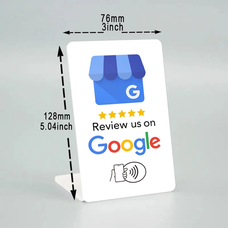 NFC Programmable Google Review Card NFC Table Display NFC Google Reviews Display Bending Card