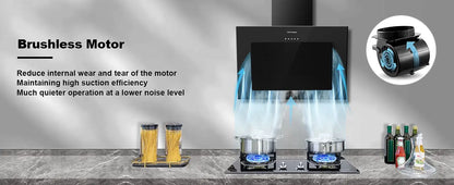 TopStrong 60cm Wall Mount Tempered Glass Stainless Steel Range Cooker Extractor Hood UKGV4760