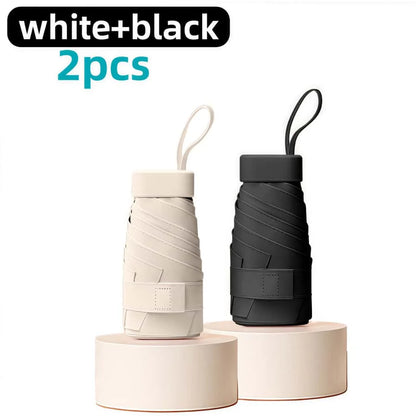 Mini UV Umbrella - Lightweight Folding Parasol Sunny Umbrella ,Reinforced Frame Portable Kids/Ladies' Sunshade Umbrella