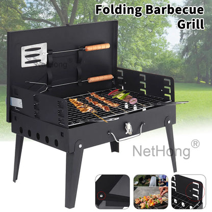 Portable Folding Charcoal BBQ Barbecue Camping Grill Travel Picnic Outdoor