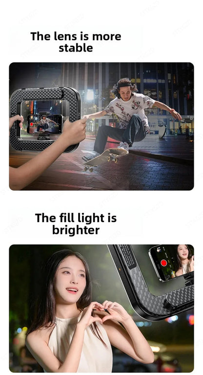 Portable Handheld Ring LED Light New Rabbit Cage Lighting Photography Lamp for Mobile Live Broadcast Selfie Light Decoration
