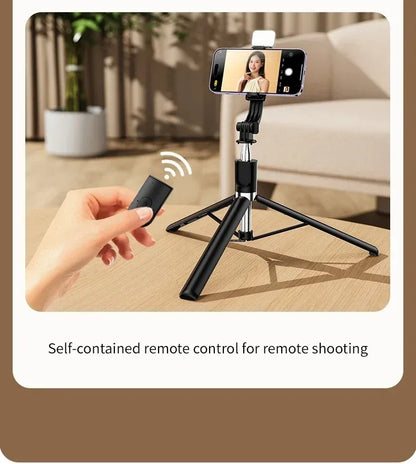 Ultra Long 1700mm Selfie Stick with Bluetooth Remote Portable Phone Holder And Fill Light Tripod Stand for Live Broadcasts