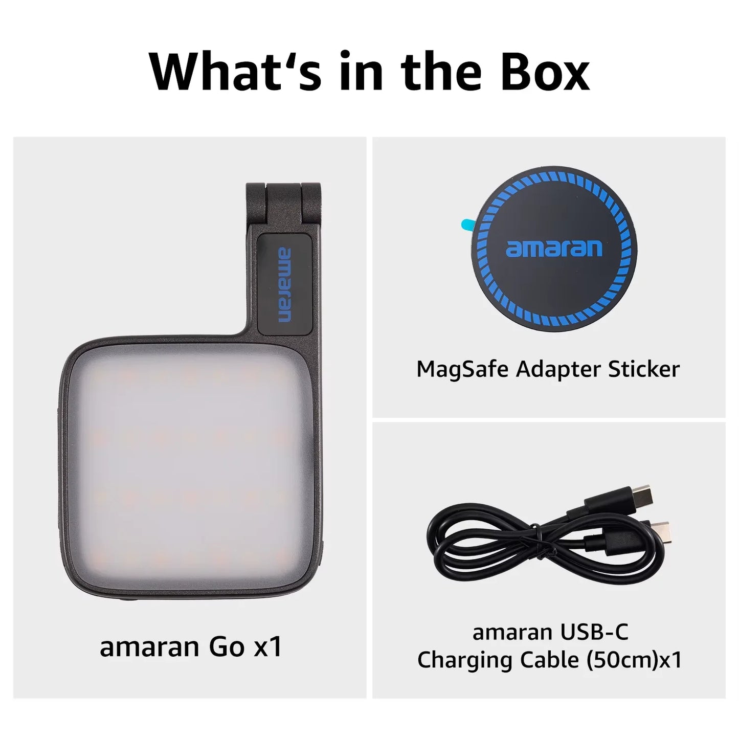 amaran Go Magnetic Phone Selfie Light Rechargeable Portable Light with Mirror for Selfie Makeup Video Conference TikTok Youtube