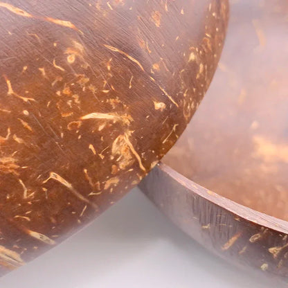 Natural Coconut Bowl Dinner Set for Women, Handmade Wooden Tableware, Wood Spoon, Dessert Fruit Salad, Mixing Rice Ramen Bowl, 1