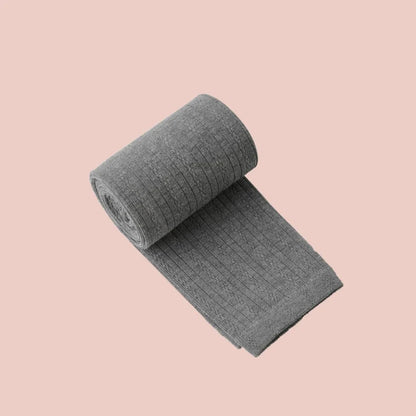 Girls Leggings Tights - Knitted Cotton Solid Color Pantyhose for Kids Spring Autumn