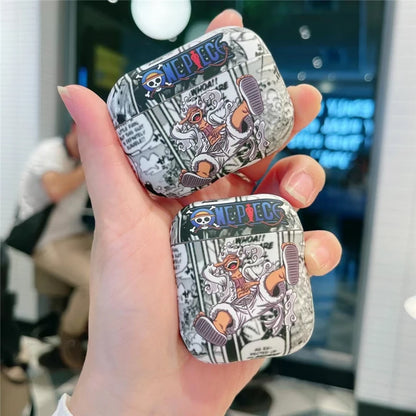 Cartoon One Piece Earphone Case For AirPods Pro Pro2 Bluetooth Wireless Headset Cover for Airpods 1 2 3rd 4 2024 Gifts